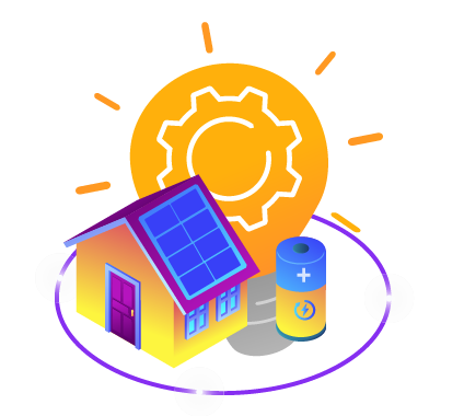 Sistema de energía solar residencial con batería en un apagón 