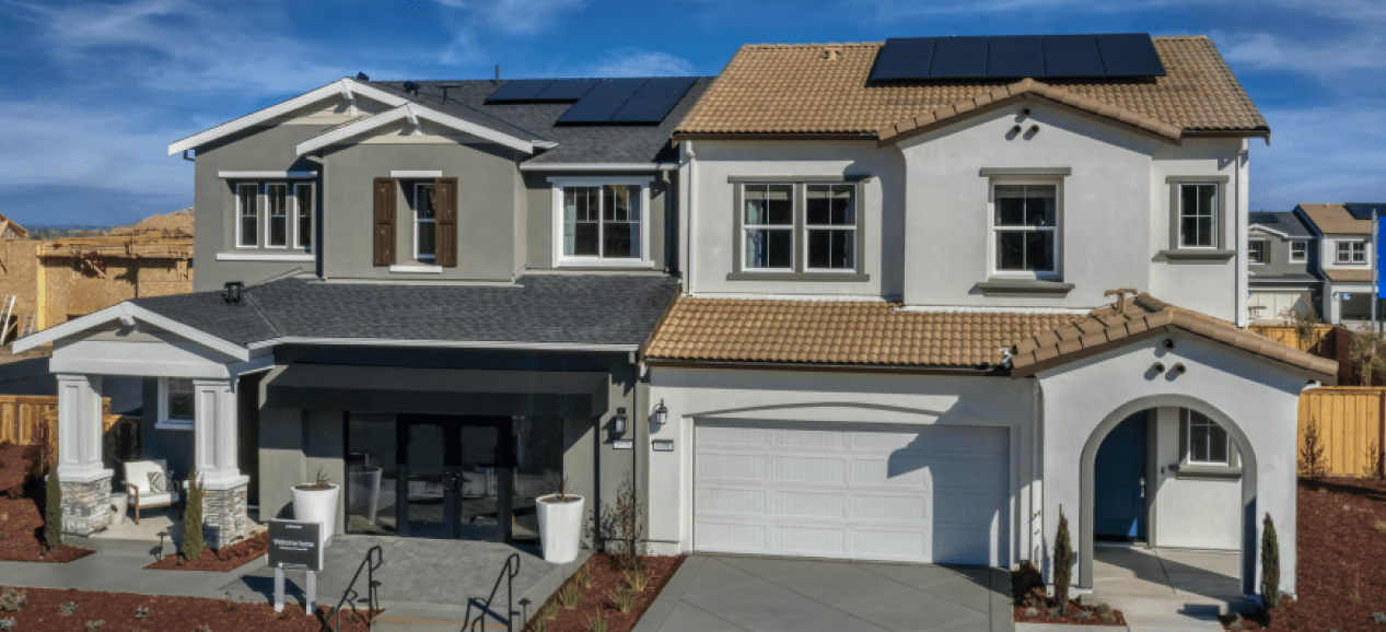 duplex with solar panels