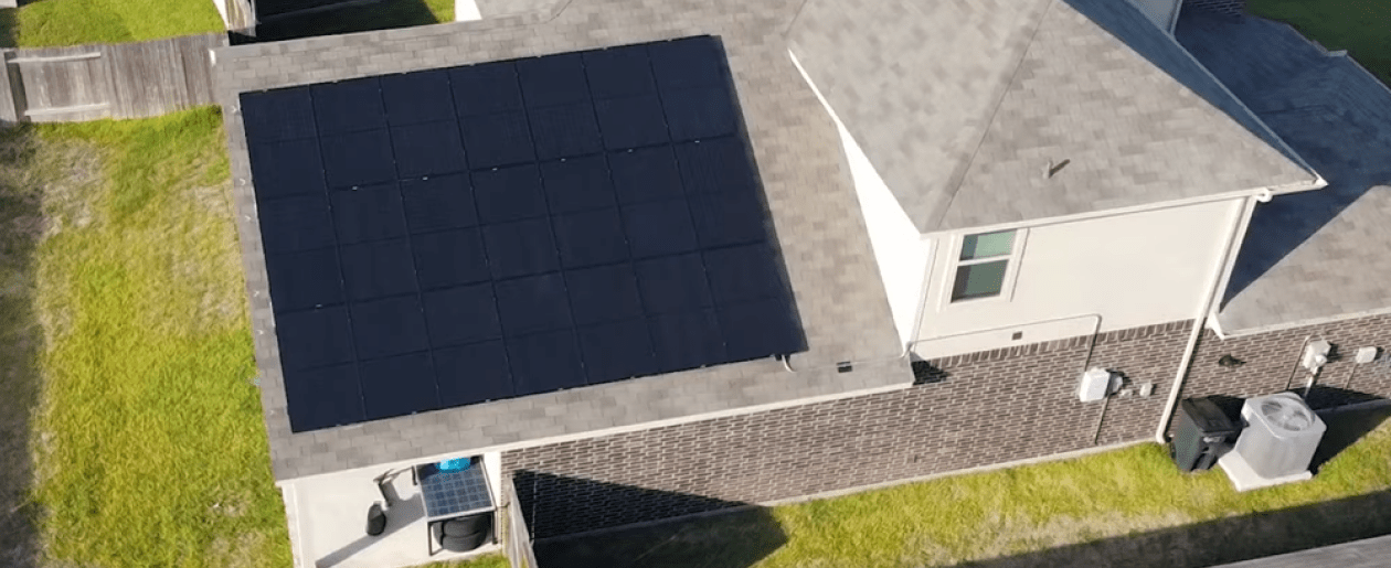 Solar Panels installed on her home